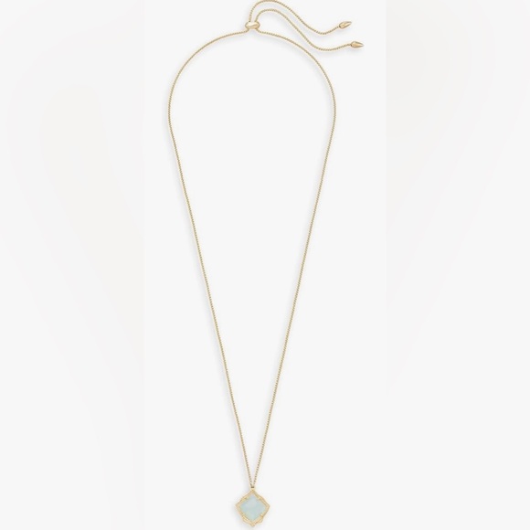 Kendra Scott Chalcedony Green Kacey adjustable necklace - gold tone - Picture 6 of 6
